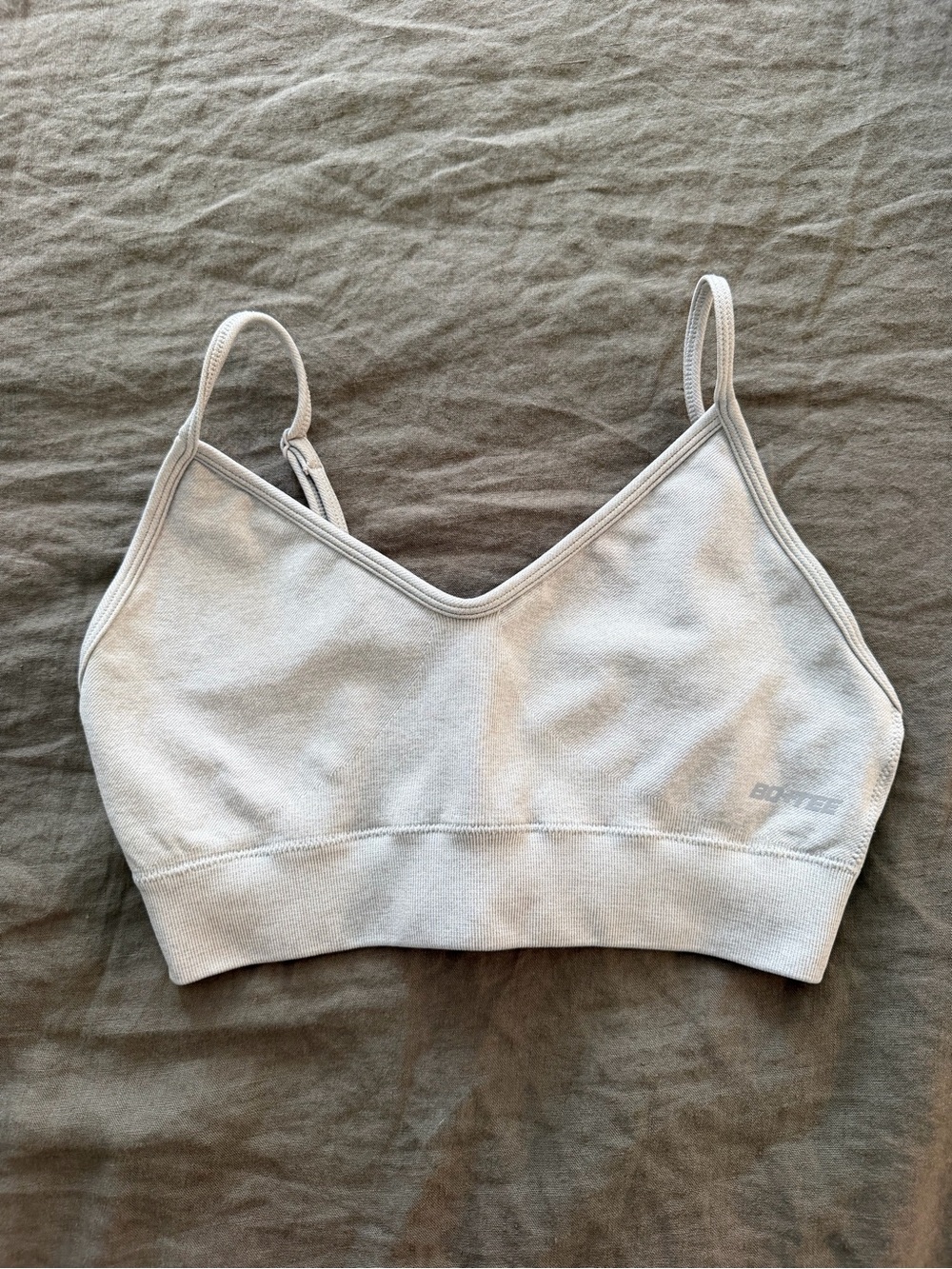 Bo+Tee Heather Gray Women's Sports Bra